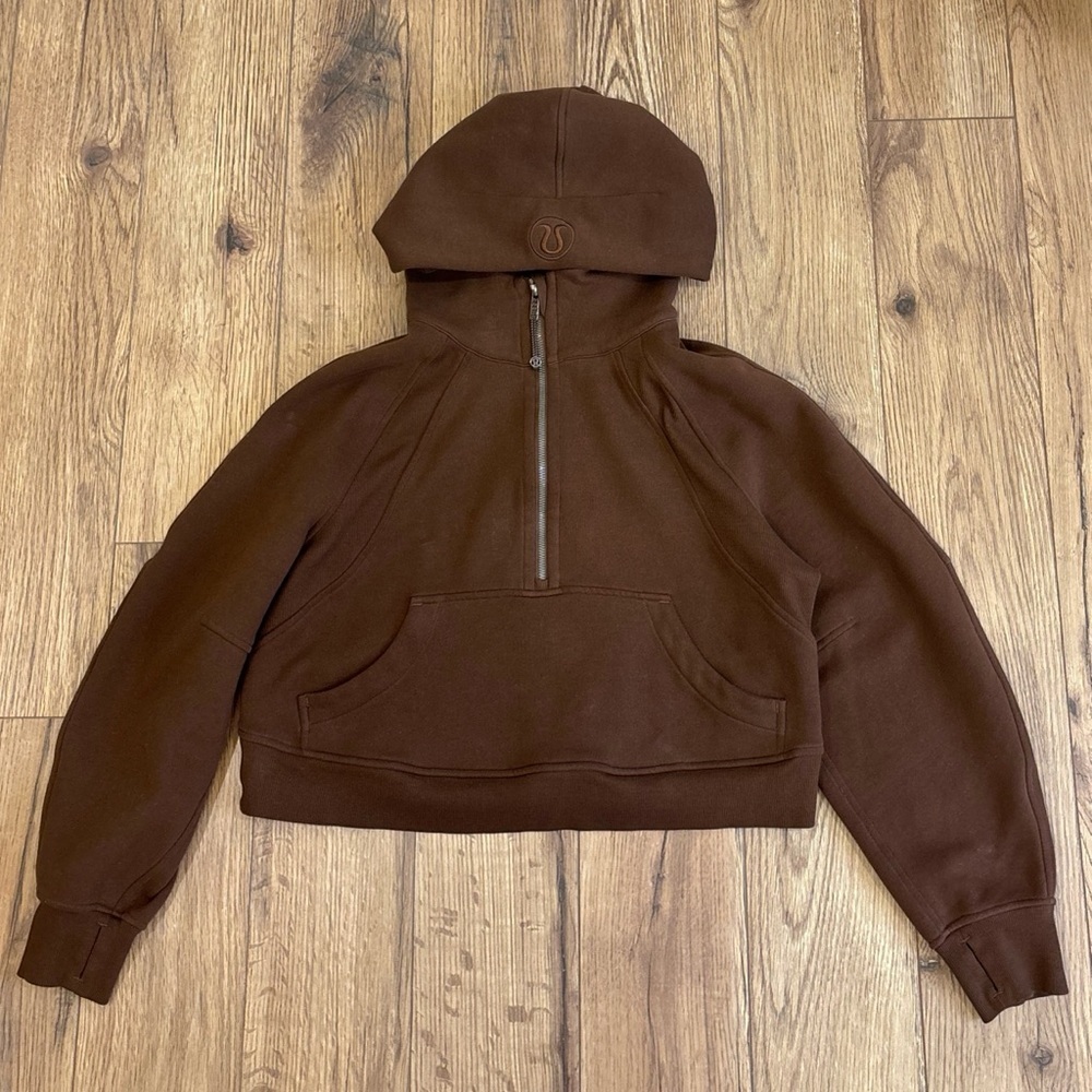 Lululemon Scuba Oversized Half Zip Hoodie Size XS/S In Java - Picture 1 of 8